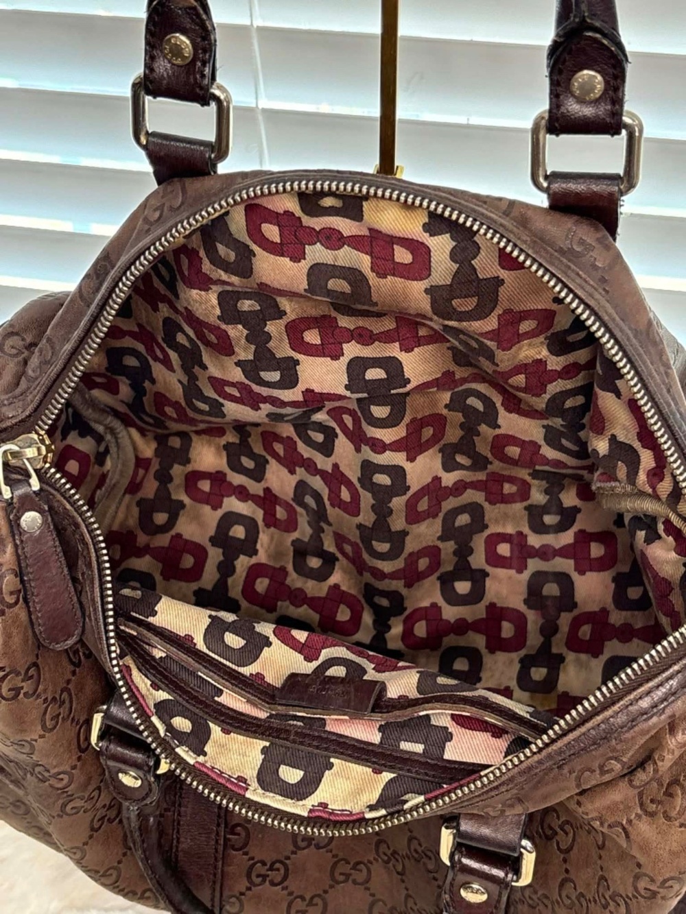 auth -Gucci "Gucci Guccissima Boston bag - Picture 5 of 10